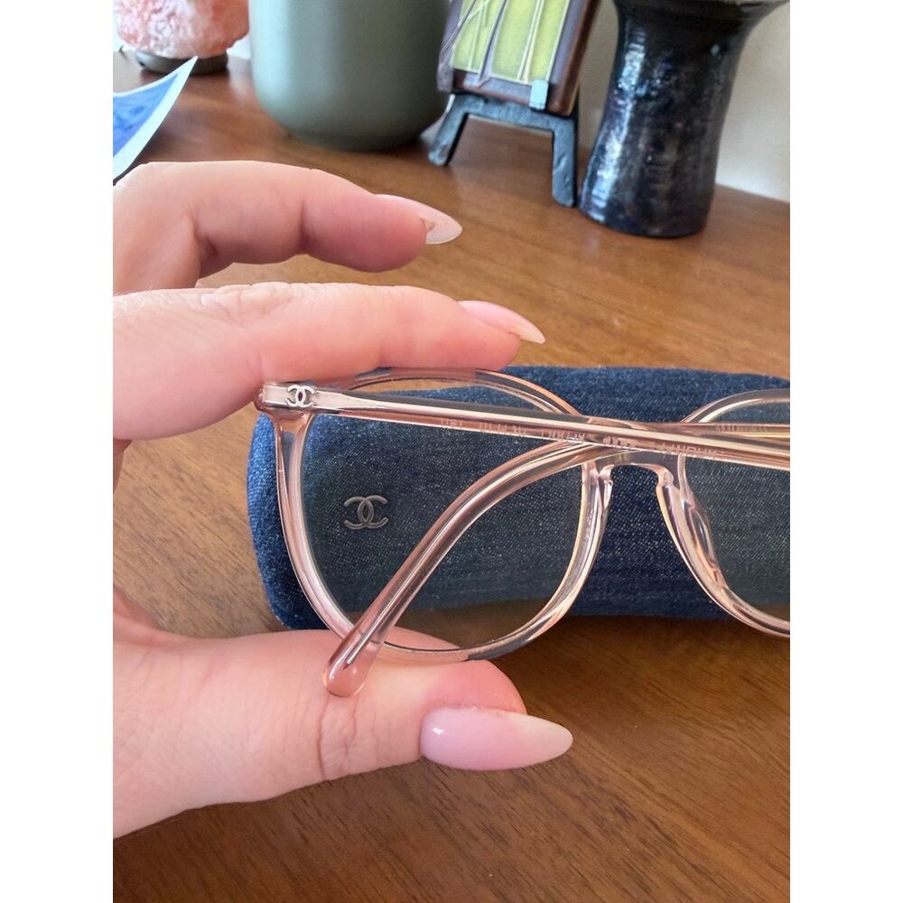 Chanel CH3262 Eyeglasses Pink Clear Frame 52-18-140 w Case - Picture 5 of 8